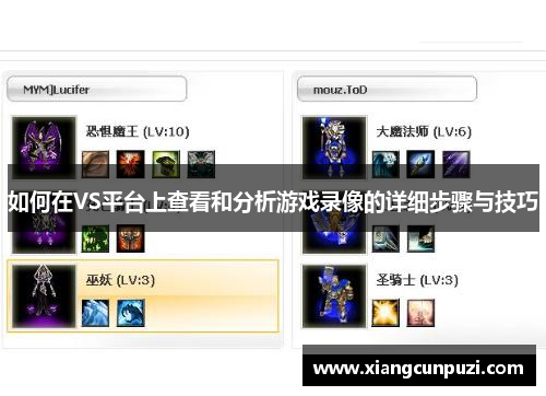 如何在VS平台上查看和分析游戏录像的详细步骤与技巧